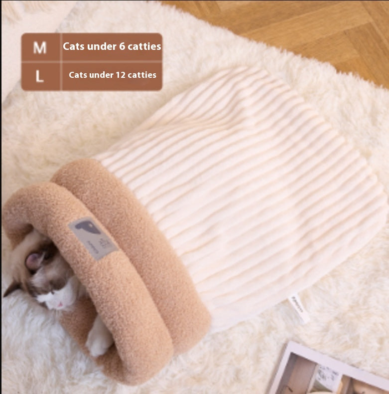 Cozy Plush Cat Sleeping Bag