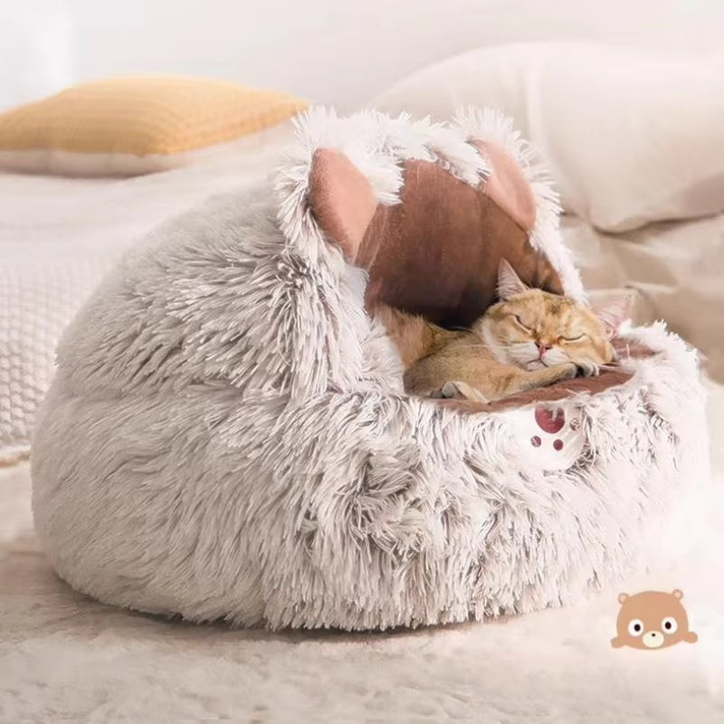 Soft Plush Cat Bed