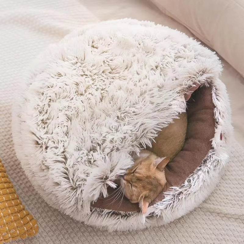 Soft Plush Cat Bed