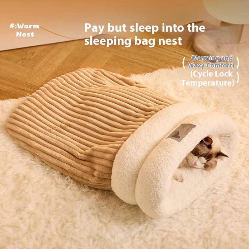 Cozy Plush Cat Sleeping Bag