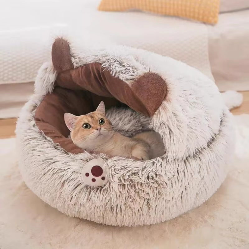 Soft Plush Cat Bed