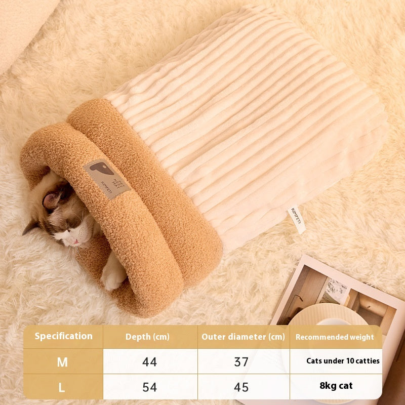 Cozy Plush Cat Sleeping Bag