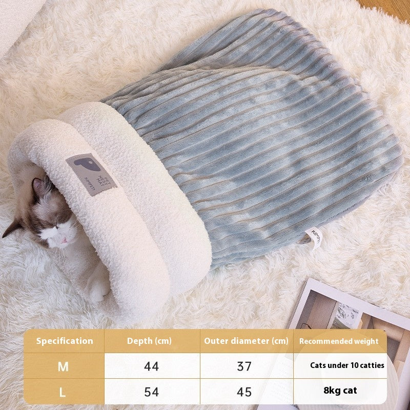Cozy Plush Cat Sleeping Bag