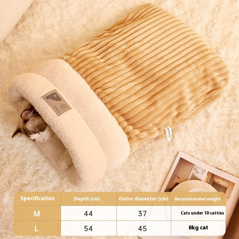 Cozy Plush Cat Sleeping Bag