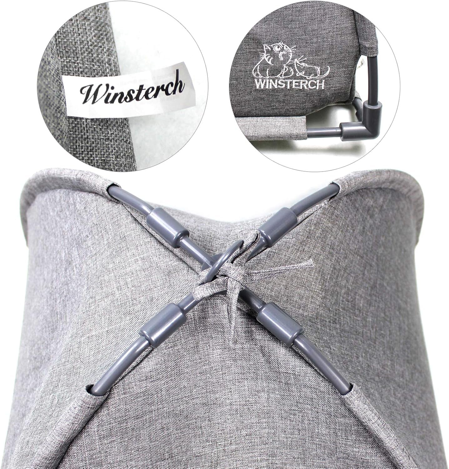 Cat Beds for Indoor Cats,Covered Cat Cave Bed with Removable Washable Pillow,Warming Cat Cave Bed Kitten Beds Small Pets Bed for Indoor Cats (18.5'' X 18.5'' X 15.8'', Grey)