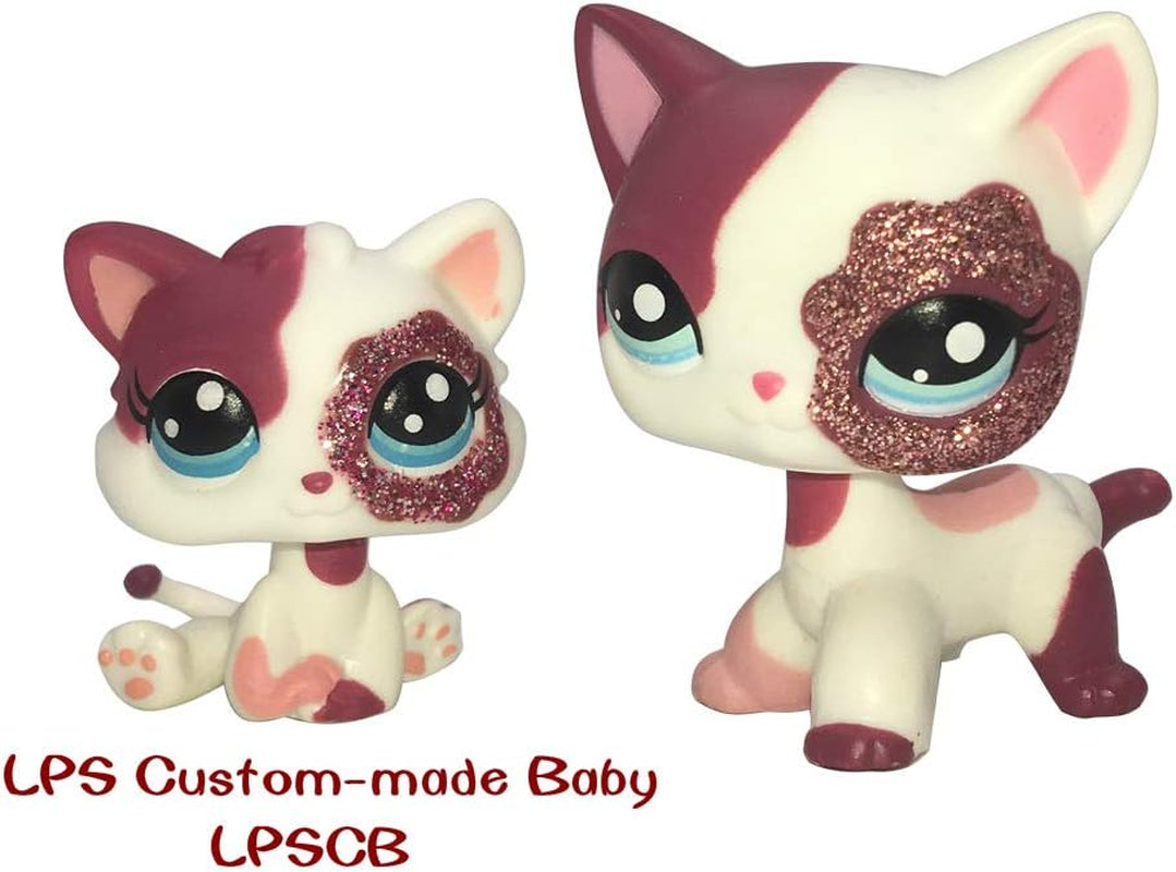 Custom-Made Baby Kitty Pet Shop Toy Short Hair Cat Mini Bobble Head Animal Figure 1 Inch Kitten