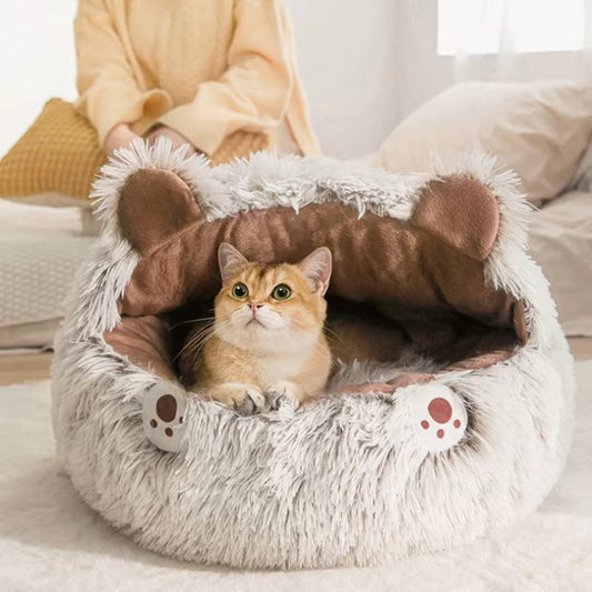 Soft Plush Cat Bed