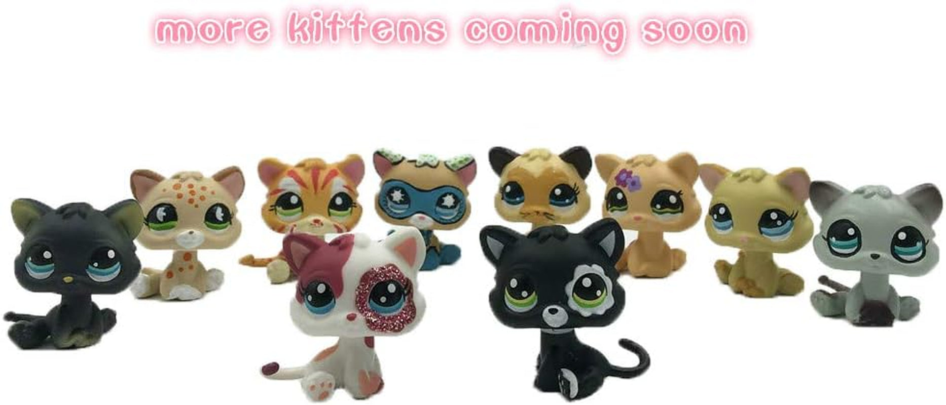 Custom-Made Baby Kitty Pet Shop Toy Short Hair Cat Mini Bobble Head Animal Figure 1 Inch Kitten