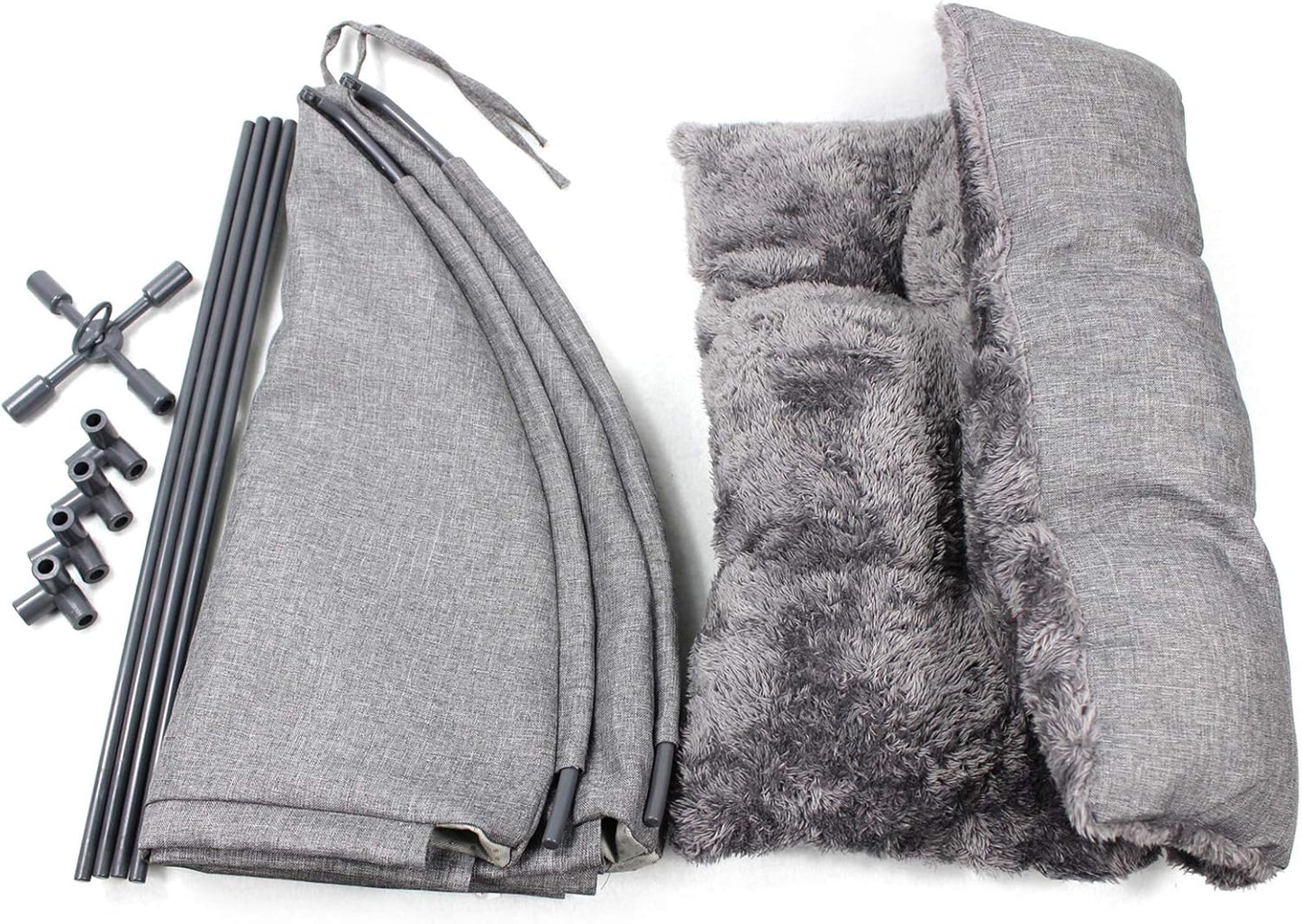 Cat Beds for Indoor Cats,Covered Cat Cave Bed with Removable Washable Pillow,Warming Cat Cave Bed Kitten Beds Small Pets Bed for Indoor Cats (18.5'' X 18.5'' X 15.8'', Grey)